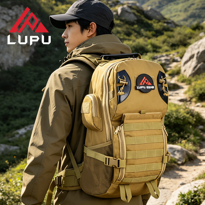 Cross-Border Lightweight Outdoor Hiking and Mountaineering Bag 40L Casual USB Charging Port Backpack Oxford Camouflage Tactical Backpack