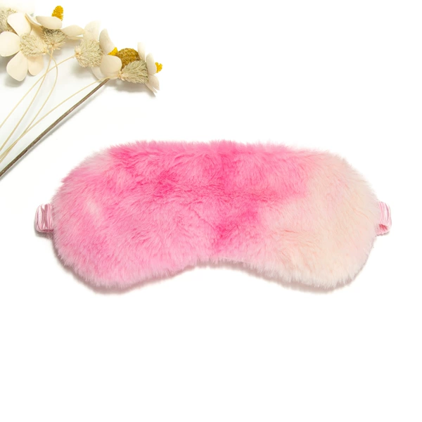 17# Plum Red Tie Dye Plush Eye Cover
