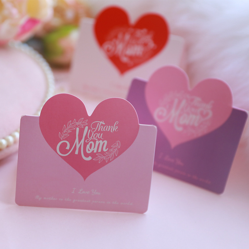 Fashion Creative Heart-shaped Greeting Card Mother's Day Greeting Card display picture 1
