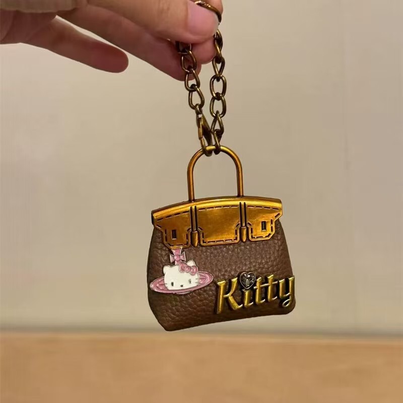 新款高级感卡通kitty猫咪包包挂件精致轻奢少女网红钥匙扣挂饰女|undefined