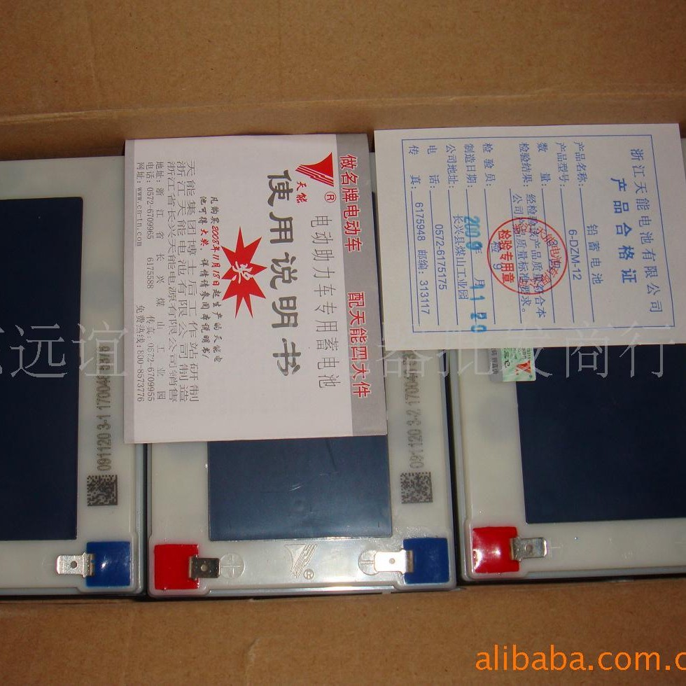 浙江天能电池48V12AH电动车精品铅酸蓄电池6-DZF-12AH真品100%