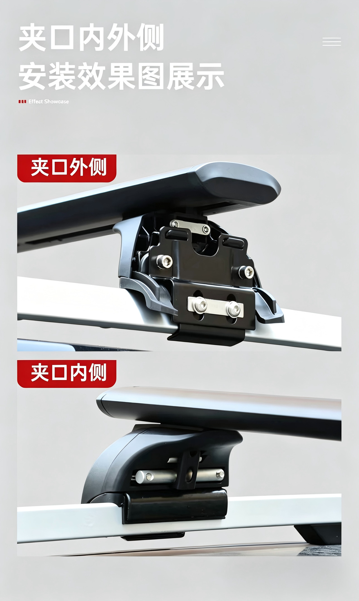 Roof rack crossbars for car modification, universal for SUVs and off-road vehicles, thickened tent crossbars, silent operation