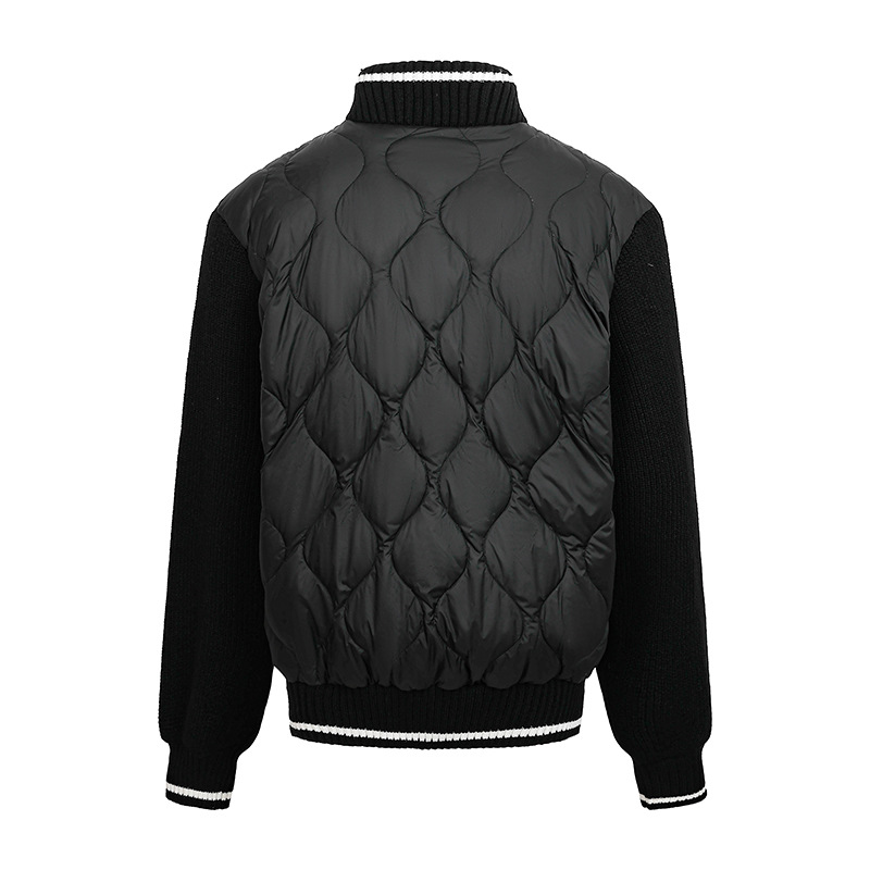 Men's Lightweight Down Jacket – Feather Filling Coats, Slim Fit, Black/Beige/Blue Men's Clothing_voghion.com