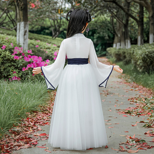 Girls hanfu summer children about Chinese wind super fairy ancient girl dress costume outfit hanfu Ru skirt thin model