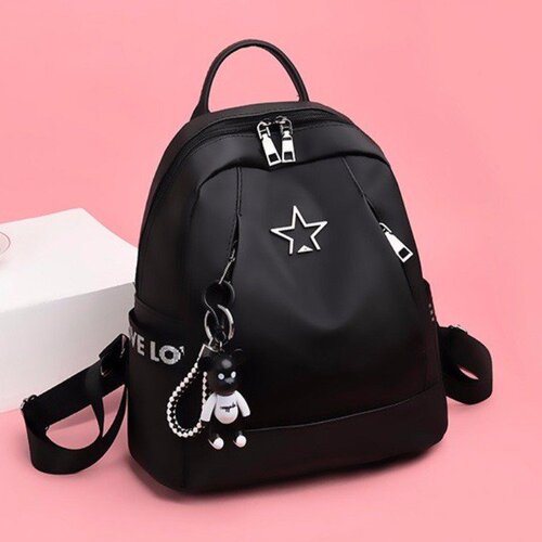 Summer women's backpack, casual backpack, women's bag, solid color nylon backpack, foreign trade trendy bag, cross-border wholesale bag