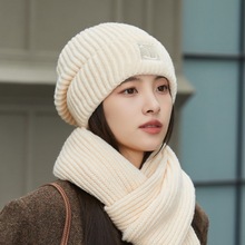 毛线帽子女冬季新款加绒保暖堆堆冷帽百搭大头围显脸小针织护耳帽