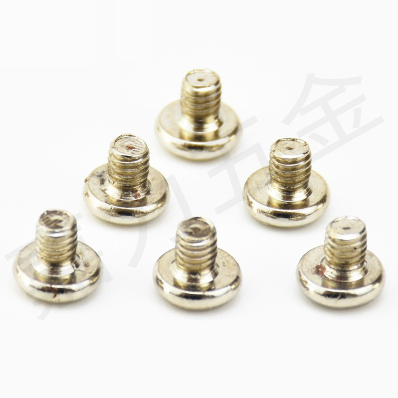 BM镀镍碳钢机螺钉 机螺丝螺钉大圆头机牙M3.5 大盘头厚螺丝头