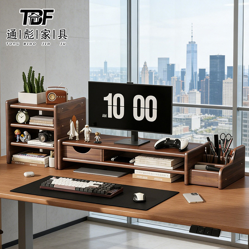 Desktop Computer Monitor Stand, Screen Base, Desktop Organizer, Laptop Stand, Workstation Storage Rack