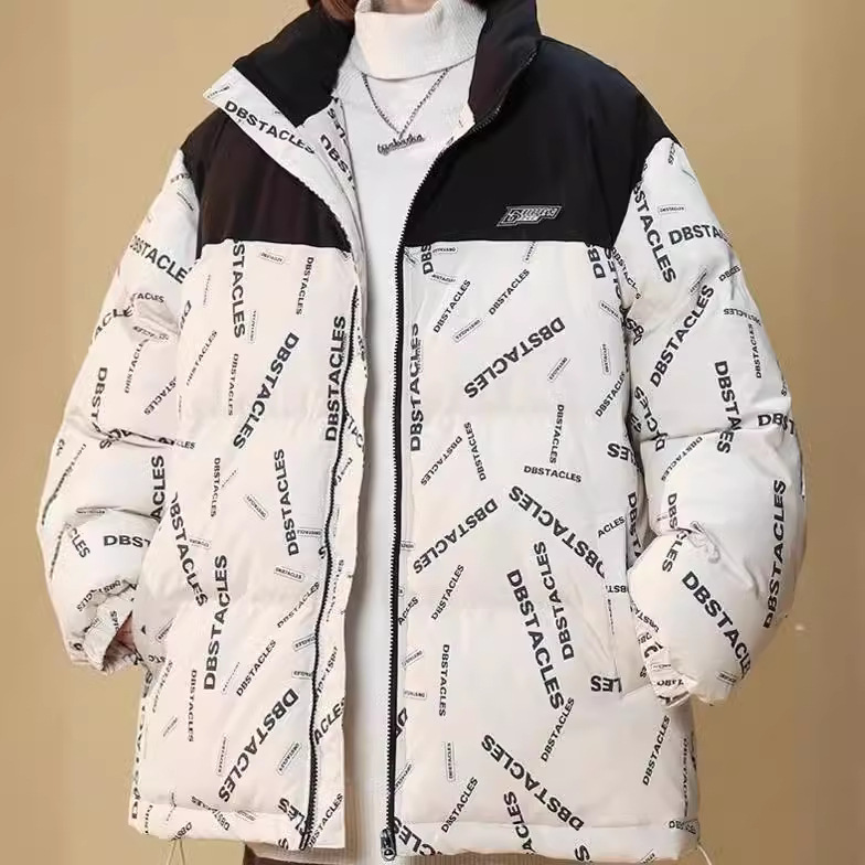 Women's Clothing new winter oversize fashion trend loose versatile stitching niche thick warm cotton jacket_voghion.com
