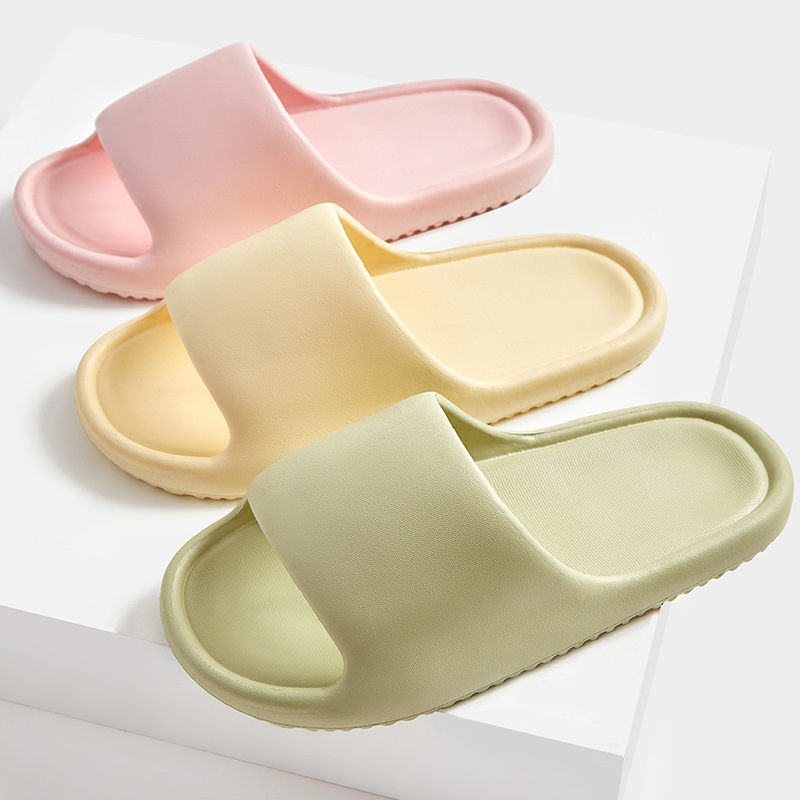 Non-Slip Soft-Soled Men's Slippers, Women's Durable Sandals, Breathable One-Line Home Bathroom Hotel Pool Beach Shoes Stall