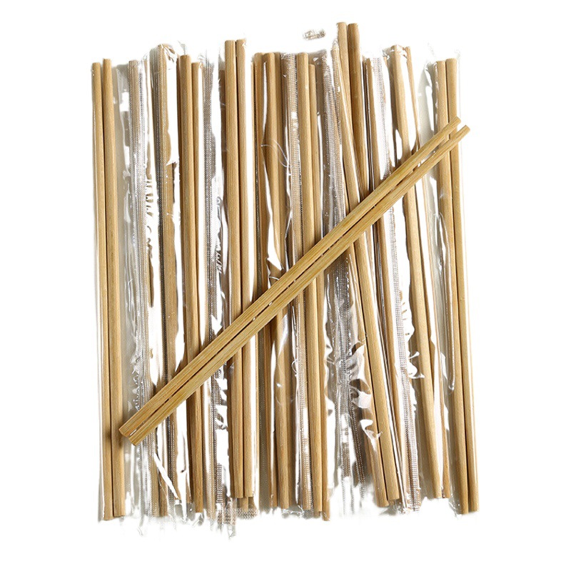 Disposable Chopsticks Wholesale for Takeout Fast Food Packaging, Convenient and Hygienic Bamboo Chopsticks, Thickened 27cm, Individually Packaged