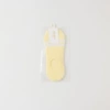 Pure cotton invisible women's socks two bars-light yellow