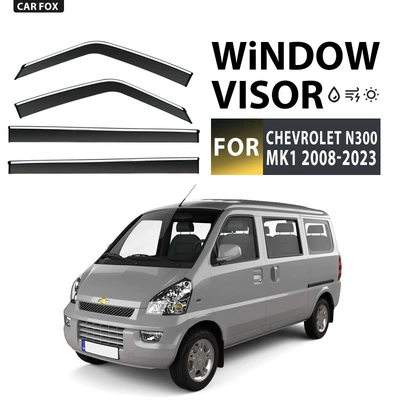 Suitable for Chevrolet Chevrolet Move N300 N400 Window Visor Rain and Rain Cover (Rain shield) - standard-packaging-without-logo-chevrolet-n300-mk1-2008-pc-silver-bright-strip-window-rain-shield