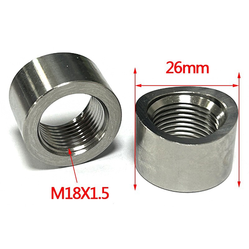 Piezas modificadas para automóviles M18X1.5 dientes internos de acero inoxidable 304 tuerca curva incisión tuerca redonda tubo de escape unión de soldadura