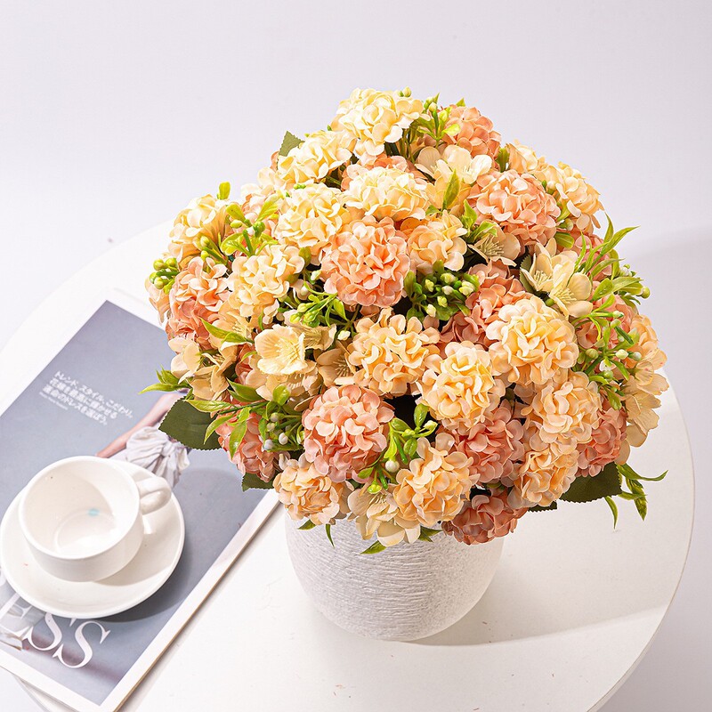 Factory direct 6 fork sparkling planet chrysanthemum 8 large flowers 10 small flowers interior decoration wedding photography props