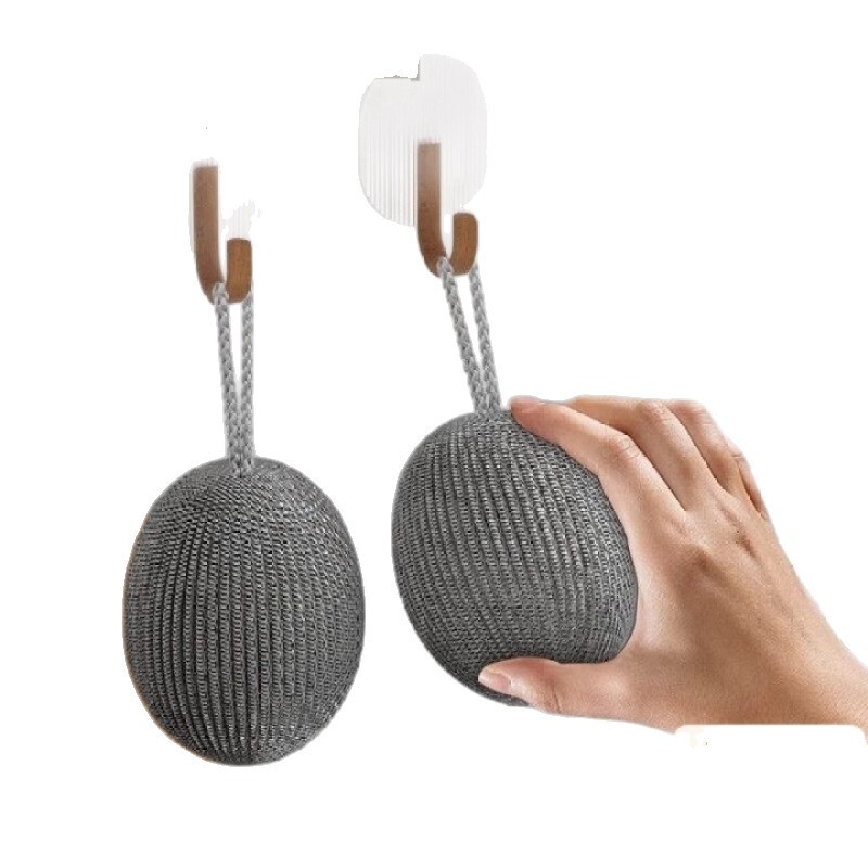 ワイヤーボールにはストラップが付属しています。ステンレス製のクリーニングボールは糸が抜けず、錆びません。家庭用キッチンブラシ、鉄鍋、食器洗い用の卸売です。|undefined