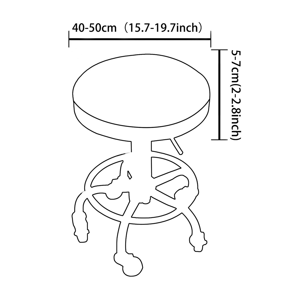 Amazon oro transfronterizo vello tablilla redonda cubierta de tablilla elástica universal cubierta de tablilla de bar cubierta de silla elevadora TEMU