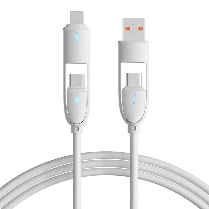 液体シリカゲル急速充電四合一データ線純色100Wはアップル15携帯電話充電線源工場を適用する|undefined