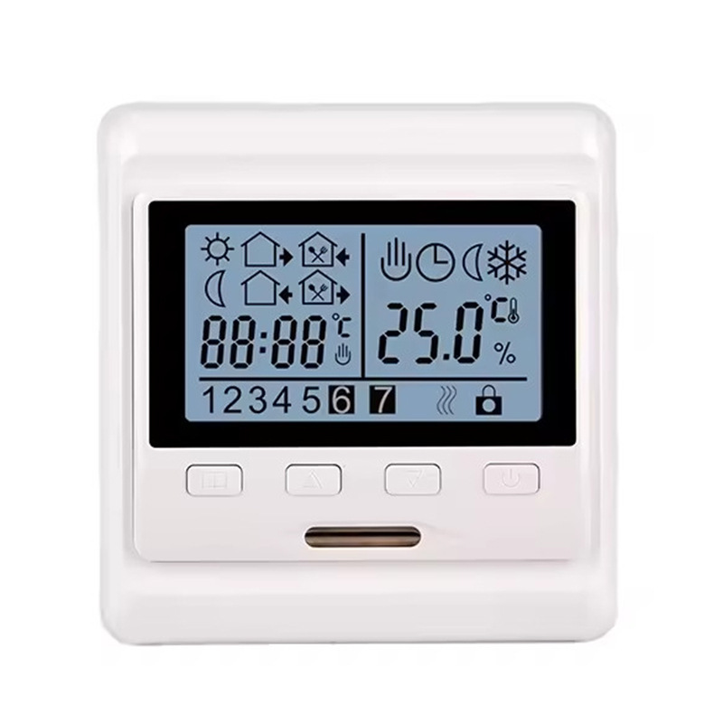 New floor heating thermostat button weekly programming electric heating floor heating thermostat double temperature double control 16A warranty for 2 years New floor heating thermostat button weekly programming electric heating floor heating thermostat double temperature double control 16A warranty for 2 years