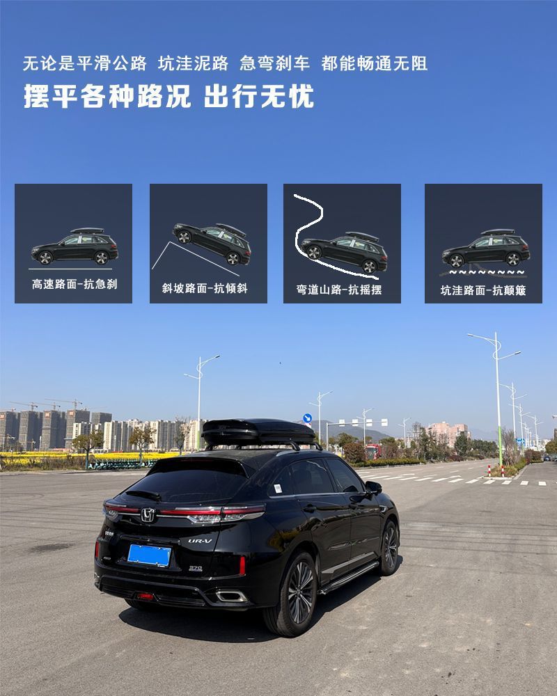 New Waterproof Large-Capacity Car Roof Luggage Box, No-Drill Suv Travel Box, Ultra-Thin Universal Luggage Rack