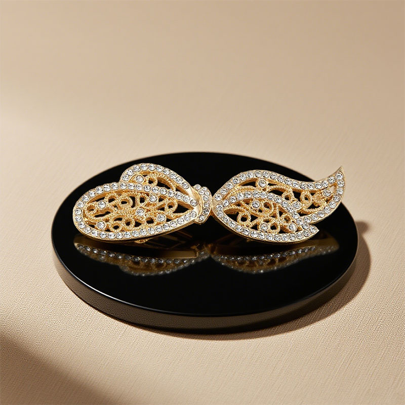 金属镶钻盘扣中国风复古旗袍纽扣新娘礼服装饰扣手工钉珠对扣扣子