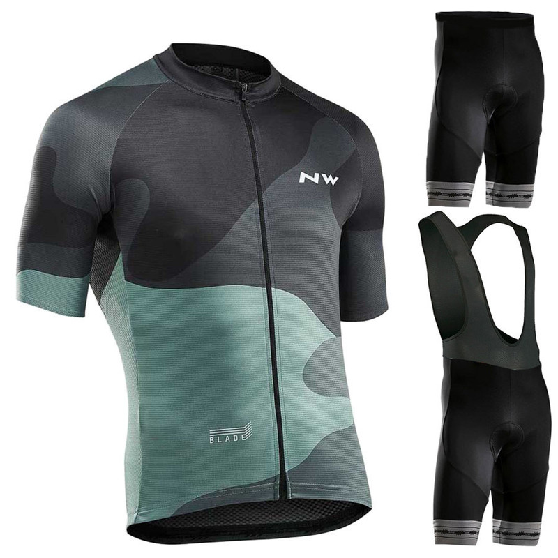 NW summer new cycling clothes short sleeve suit bicycle clothes strap shorts breathable wicking riding equipment