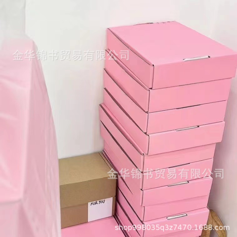Salida de entrega embalaje caja de avión salida hermana esencial tarjeta pequeña caja de embalaje blanco rosa cartón tarjeta de alta apariencia