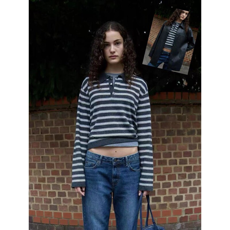 Now the New 2026 Spring Collection from Korean Designers: Low Cl*Ssic Intellectual Striped Knit Top