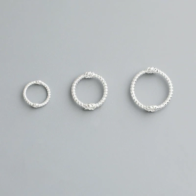 s925 Sterling Silver Twist Zərgərlik ara hissələri