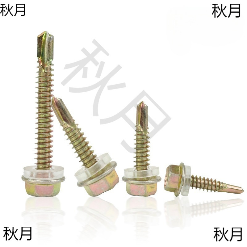 유연한 외부 육각형 드릴 테일 스크류 컬러 스틸 타일 스크류 도베 테일 스크류 셀프 드릴링 드릴 테일 스크류 천 펑