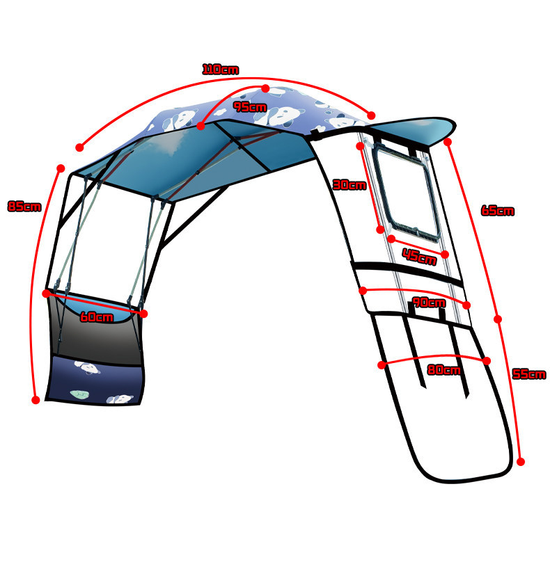 Wholesale Electric Vehicle Rain Shelter, Foldable Electric Motorcycle Sunshade Umbrella, Windproof Quick-Release Rainproof Carport