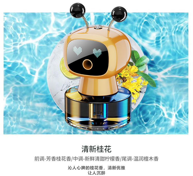 [Source Manufacturer] 2024 New Intelligent Car Aromatherapy Perfume Fragrance High-end Spray Odor Removal Ornaments