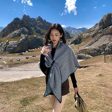 2025民族风披肩秋冬加厚保暖西藏防风御寒拍照外搭披风斗篷围巾女