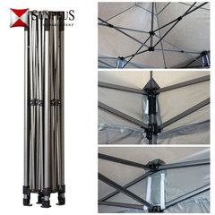 Outdoor advertising single-layer disaster relief tent umbrella for large-scale street vending: rain shelter, sunshade, foldable, retractable four-legged oversized umbrella with rain canopy