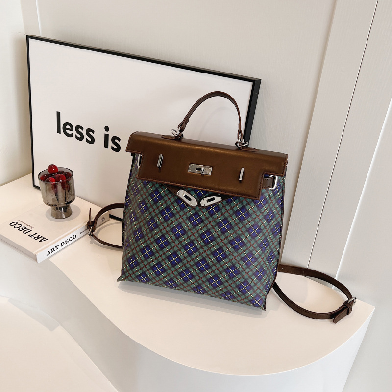 Mochila de gran capacidad con colores contrastantes, ligera para niñas, nuevo diseño de nicho, para mujer de moda._voghion.com