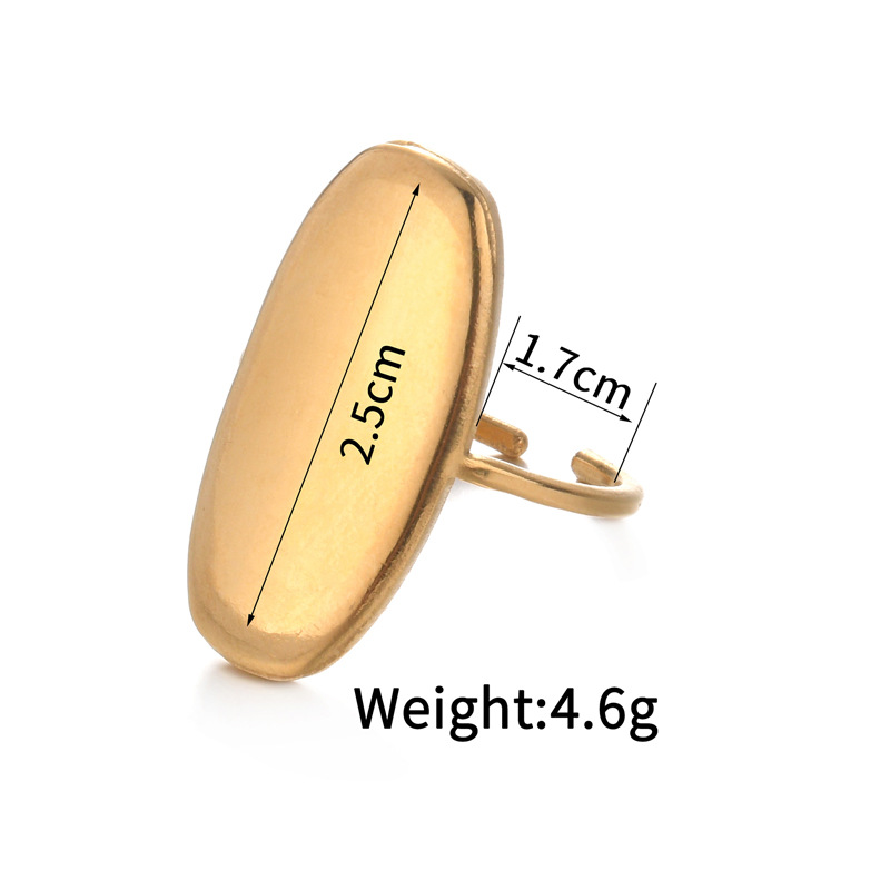 Open Rings Classification PVD Coated Real Gold Plated Four Leaf Clover Heart Shape 304 Stainless Steel Retro Waterproof Non Tarnish Open Rings