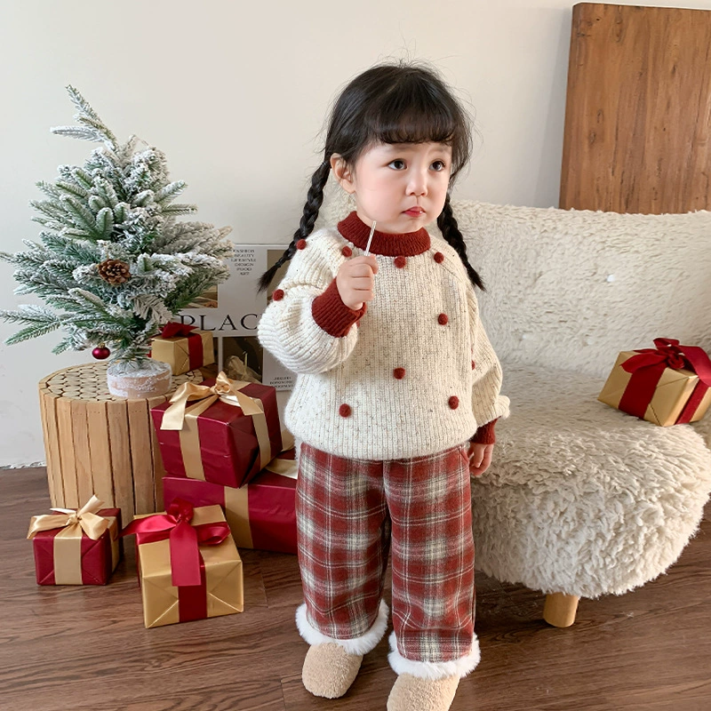 Children's knitted body-friendly demi-season sweater for princess, western style, Korean style