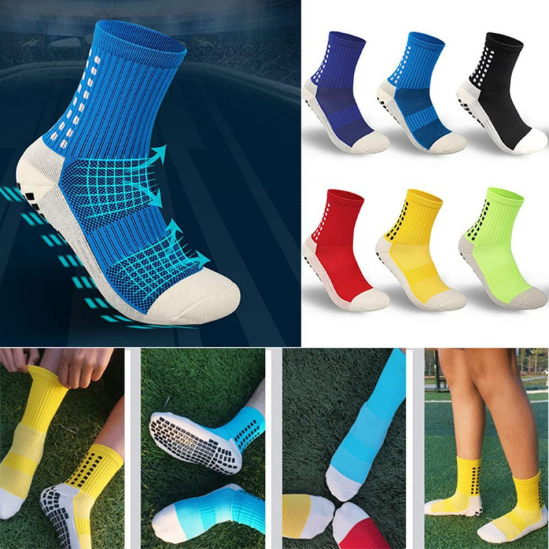 Football Socks Men's Mid-Calf Training Glue Anti-Slip Socks Sports Socks Spot Wholesale Trend