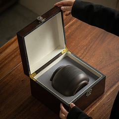 木の箱のお茶の贈り物の箱の空の箱のプーアル茶の箱の紫陶茶の葉の缶の陶磁器の赤い趙のお金
