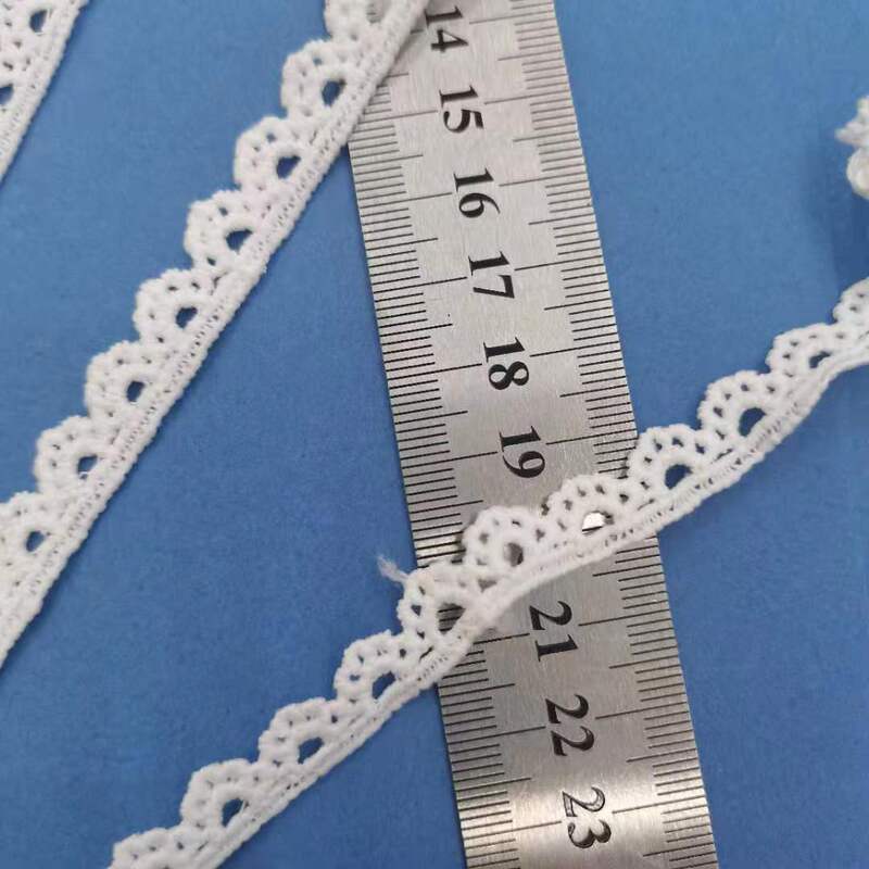 Milk Silk Water-soluble Lace Accessories Embroider Small Tooth Edge Barcode White Small Wavy Tooth Small Door Hole Single Spot