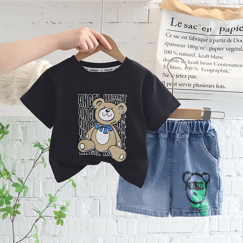  new summer suits for boys and girls, summer clothes for small and medium-sized children's clothes, trendy and stylish sports children's two-piece sets