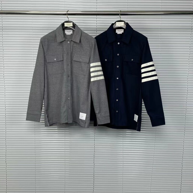 Factory Direct Autumn New TB lapel knitted jacket four bars wool button cardigan shirt for men and women