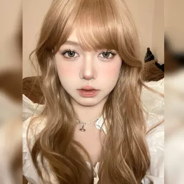 Starway wig female long hair long curly sand gold daily summer new sweet sister girl group lolita full head set - ShopShipShake