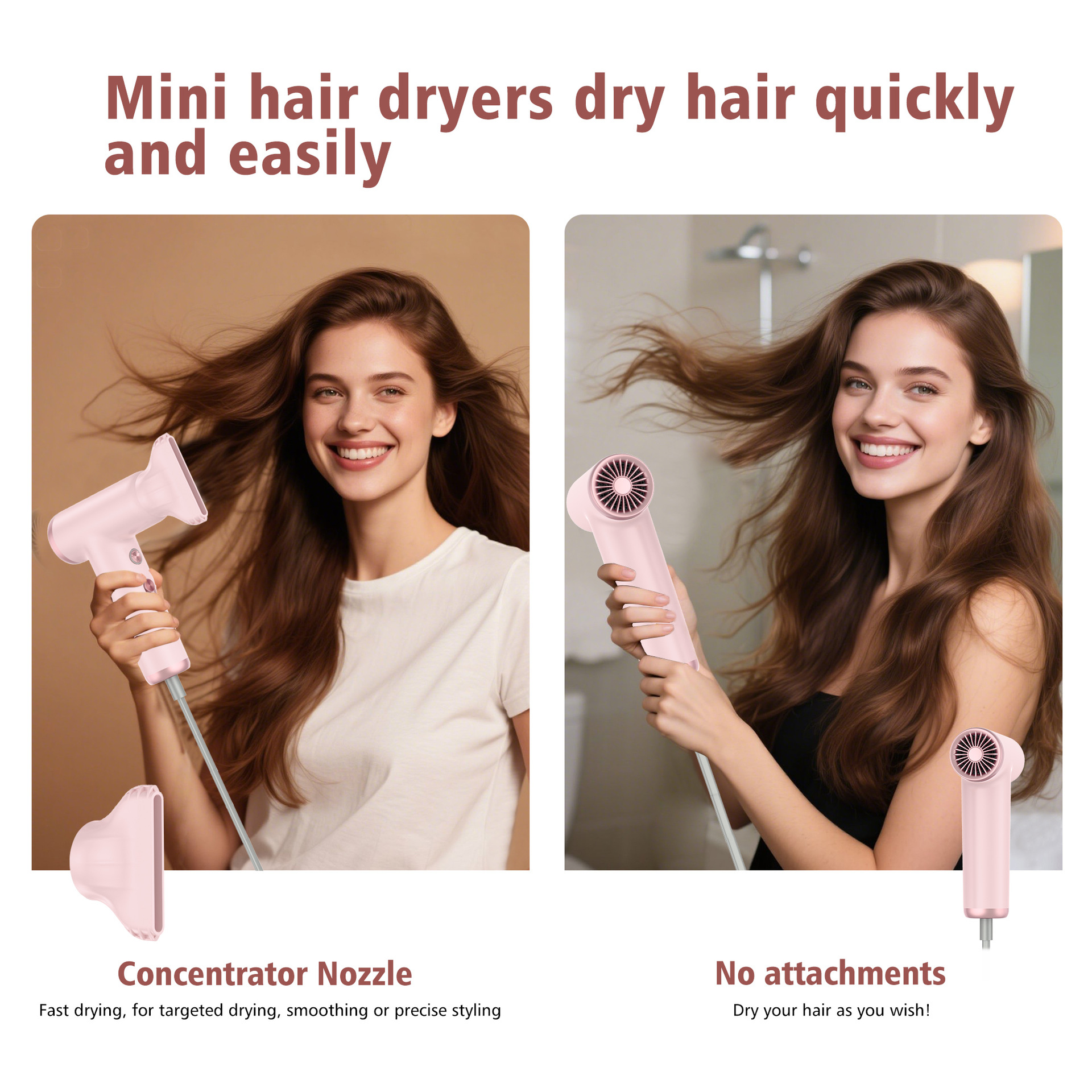Sèche-cheveux rapide avec moteur brushless portable et léger_voghion.com