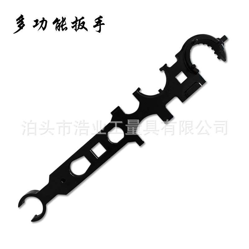 户外野战多功能组合扳手高硬度AR15M4工具全钢制金属太阳环大扳手