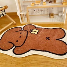 新款可爱韩国卡通动物地毯儿童房爬行游戏垫卧室卡通地垫