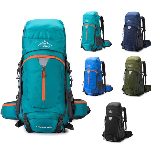 Cross-border 60L Outdoor Large Capacity Mountaineering Bag Multifunctional Lightweight Waterproof Backpack Casual Camping Hiking Bag