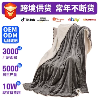 定制加厚珊瑚绒毛毯双层羊羔绒毛毯法兰绒毯子加厚法莱绒毛毯跨境