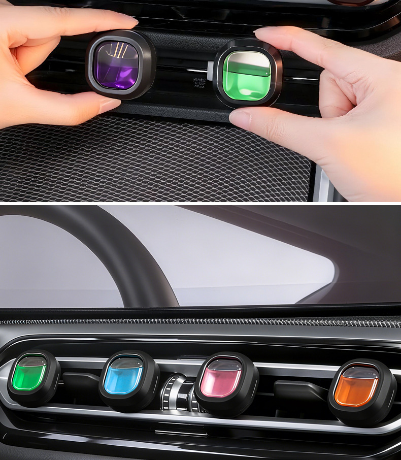 Cross-Border Car Air Freshener for Car Air Conditioning Vents, Long-Lasting Fragrance and Odor Removal, High-End Car Perfume, Pack of Five