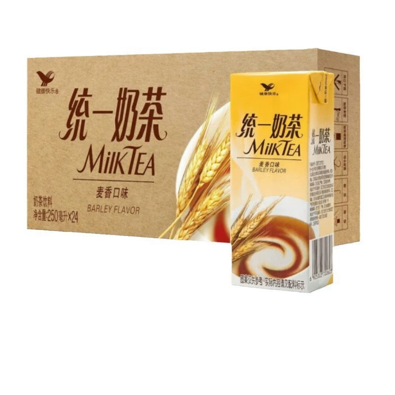 Однородный молочный чай со вкусом пшеницы 250 мл * 24 коробки, напиток для завтрака, молочный чай, целая коробка, напиток для отдыха, вечеринка, подарок на Новый год.